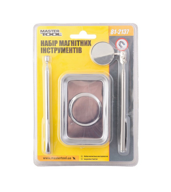 Набор магнитных инструментов MASTERTOOL (тарелка/захват/зеркало) 81-2137 Харків - зображення 2