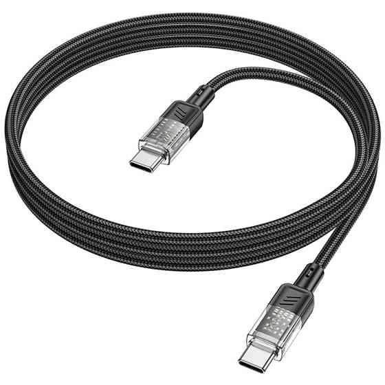Дата кабель Hoco U129 Spirit Transparent Type-C to Type-C 60W (1.2m) Херсон