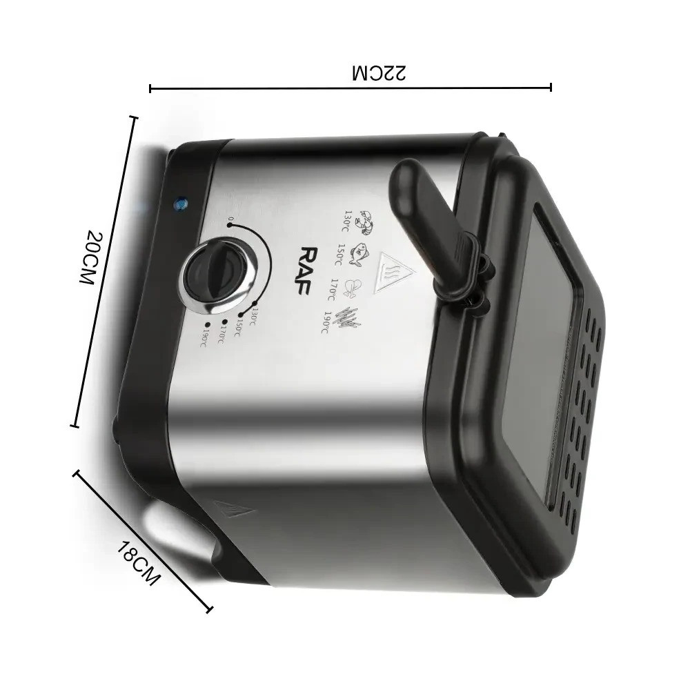 Электрическая фритюрница на 2.5 л для жарки без масла 1000 Вт RAF Воздушная фритюр Одеса - зображення 8