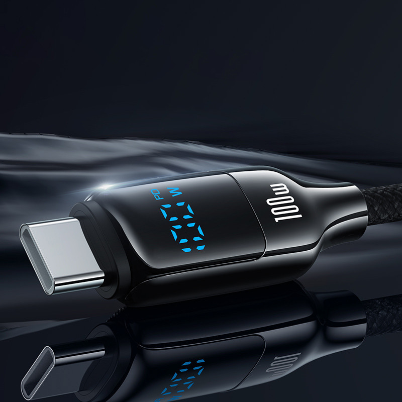 Дата кабель Usams US-SJ742 Digital Display HX Ser. Type-C to Type-C 100W (1.2m) Херсон - зображення 5