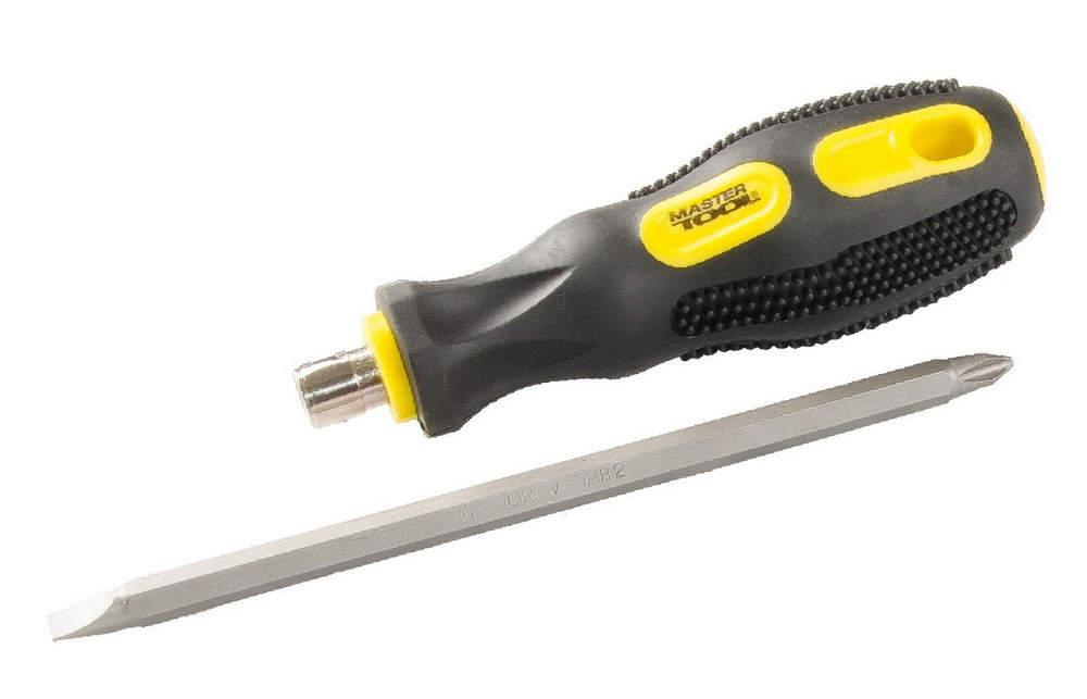 Отвертка MASTERTOOL 2-в-1 РН2-SL6 150 мм 40-0141 Харьков - изображение 2