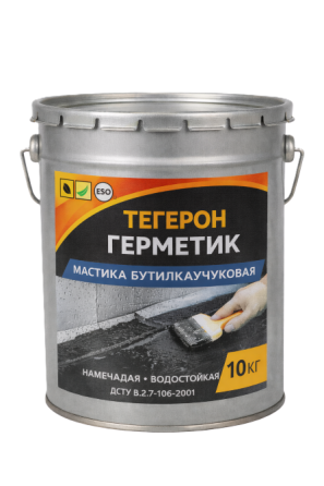ТЕГЕРОН Герметик ЭКОБИТ ведро 10,0 кг мастика бутилкаучуковая ДСТУ Б В.2.7-77-98 Дніпро