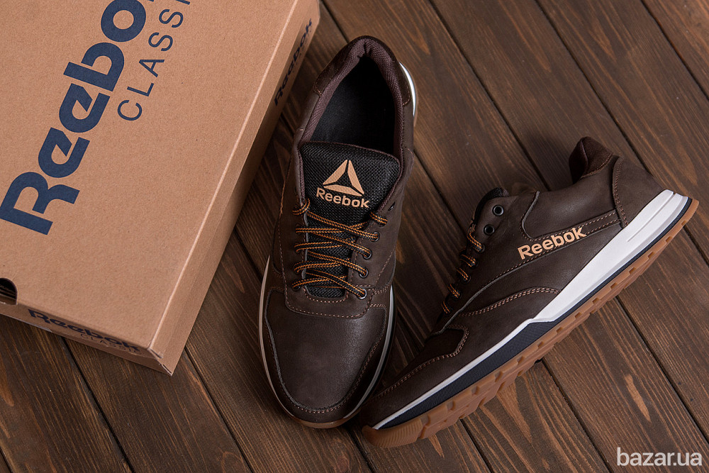 Мужские кожаные кроссовки  Rbk Classic Leather Trail Chocolate Київ - зображення 8