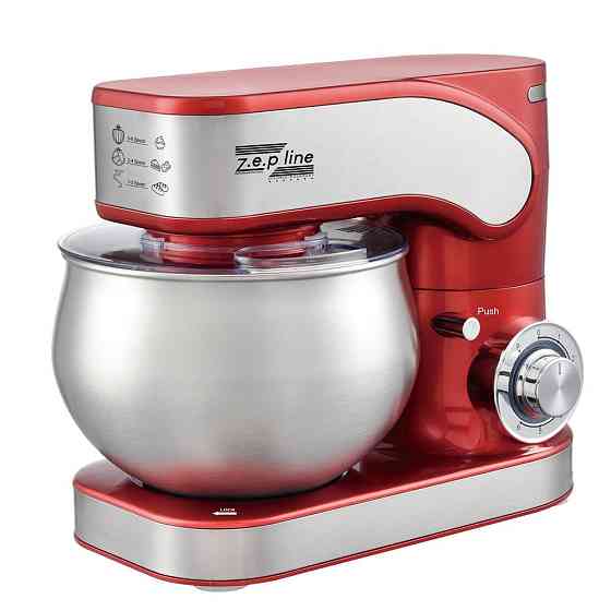 Тестомес миксер 4 в 1 Zepline ZP-136 Red 3500 Вт 6 л красный Київ