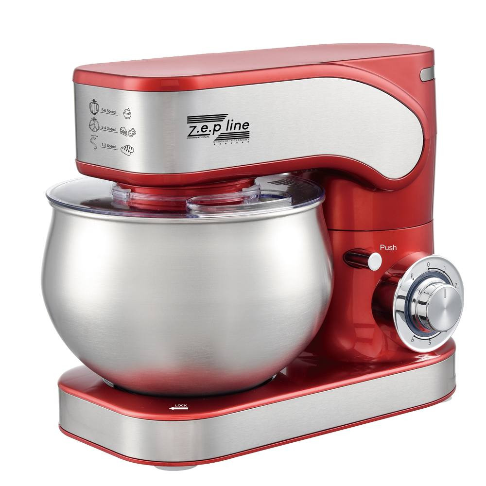 Тестомес миксер 4 в 1 Zepline ZP-136 Red 3500 Вт 6 л красный Київ - зображення 3