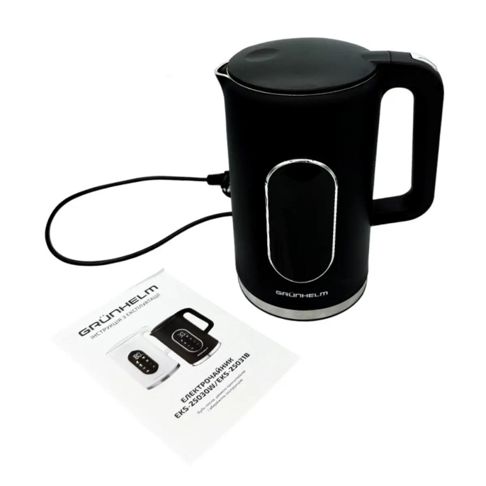Электрочайник Grunhelm EKS-25031B 1.7 л черный Київ - зображення 7
