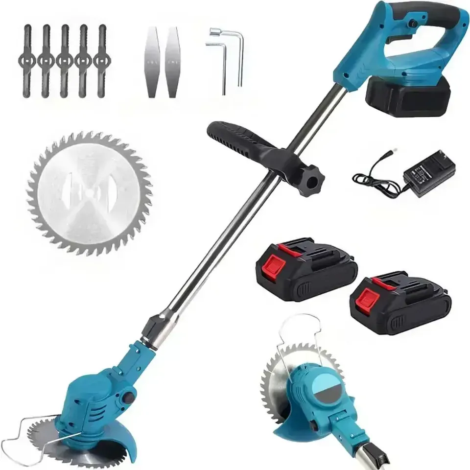 Акумуляторна газонокосарка-тример для коса трави MK-150B Blue Одесса - изображение 1