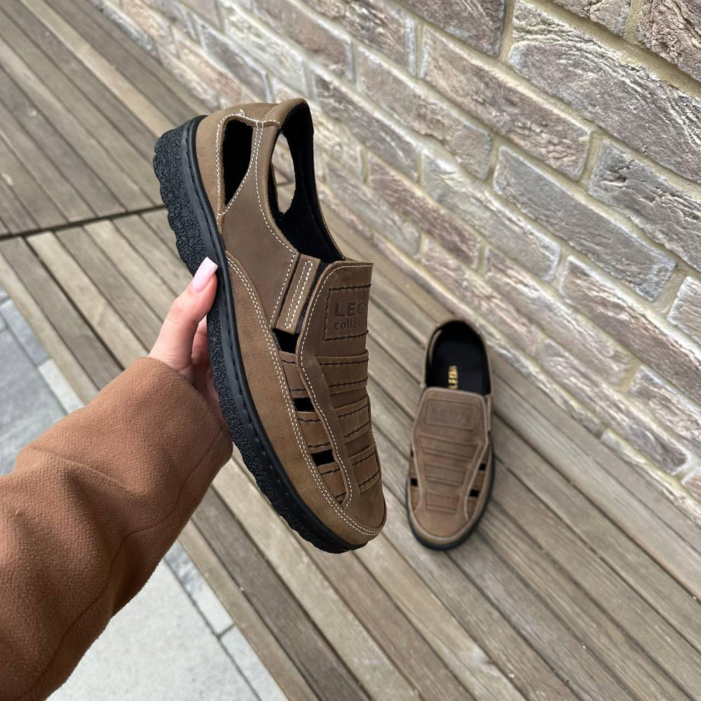 Мужские кожаные летние туфли Leon Olive Киев - изображение 1