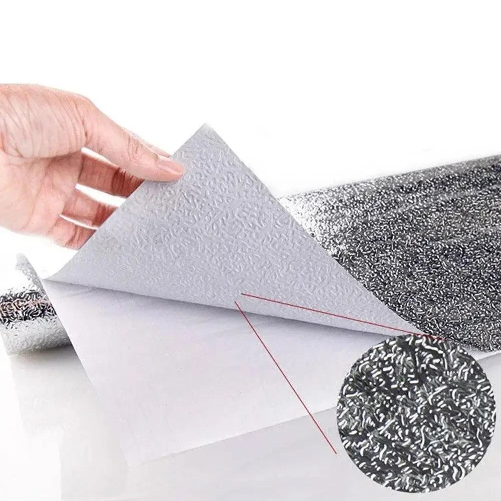 Кухонная маслостойкая фольга самоклеющаяся для кухни 60см*3м / Алюминиевая пленка для кухонных повер Одесса - изображение 5