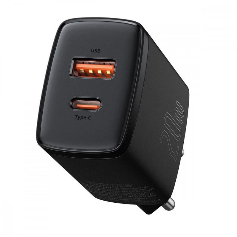СЗУ Baseus Compact Quick Charger 20W QC+PD (1USB-A/1C) (CCXJ-B) Херсон - зображення 7