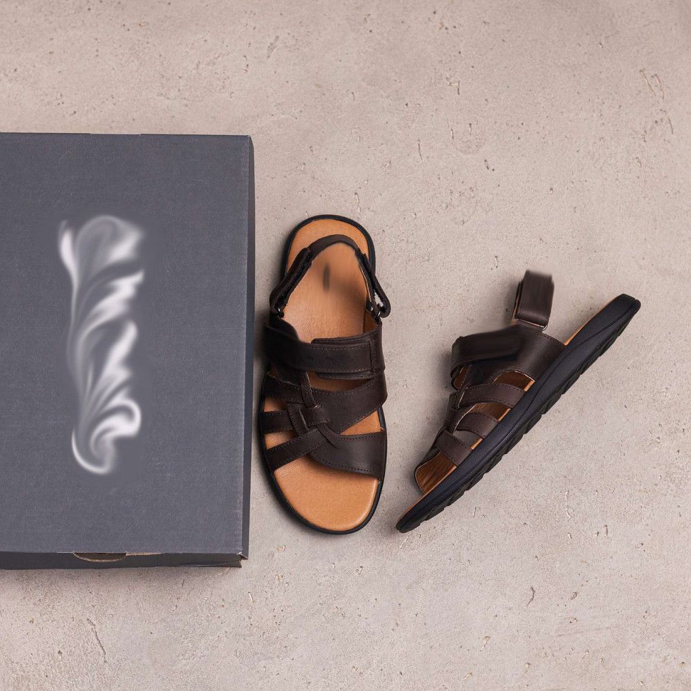 Мужские кожаные сандалии  Brown Киев - изображение 5