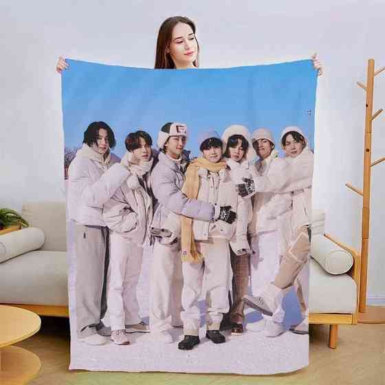 Плед 3D новорічний Зимові обійми з BTS 3187_A 15399 160х200 см Київ