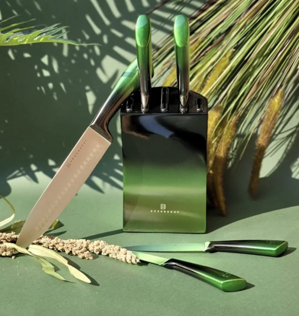 Набір ножів Edenberg EB-11003-Green 6 предметів зелений Київ - зображення 1