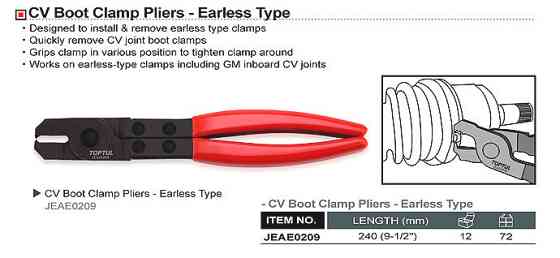 Клещи для хомутов ШРУСа TOPTUL JEAE0209 Харьков