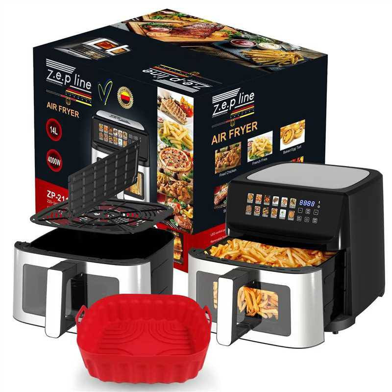 Аэрогриль мультипечь на две тэна Zepline ZP-211 14 л 4000 Вт черная Київ - зображення 8