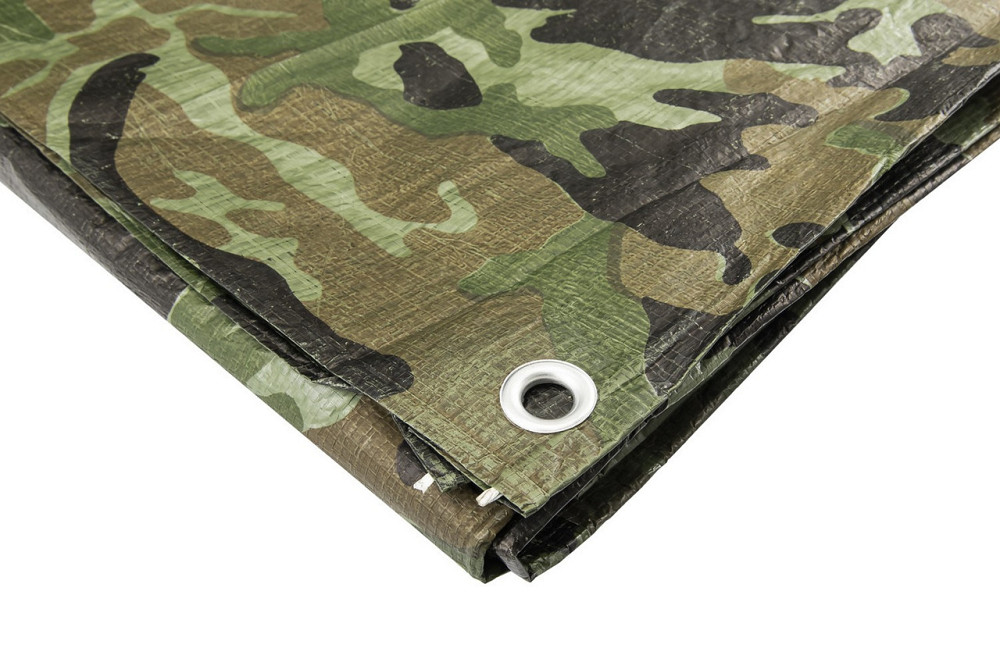 Тент универсальный MASTERTOOL TARPAULIN 4 × 5 м 90 г/м² Camouflage 79-8405 Харьков - изображение 7
