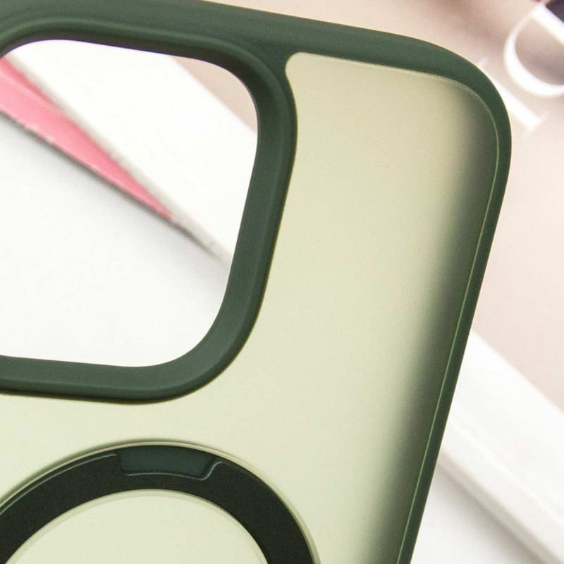 TPU+PC чехол Metal Buttons with MagSafe Colorful HQ Ring для Apple iPhone 16 Pro Max (6.9") Херсон - зображення 6