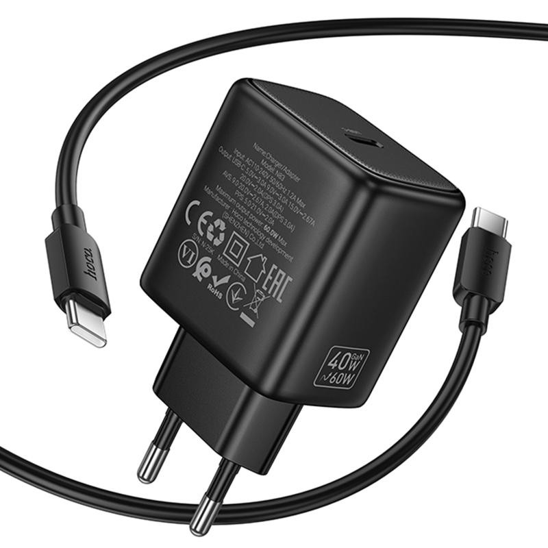 СЗУ Hoco N83 Profit PD40W (1USB-C) + кабель Type-C to Type-C Херсон - зображення 3