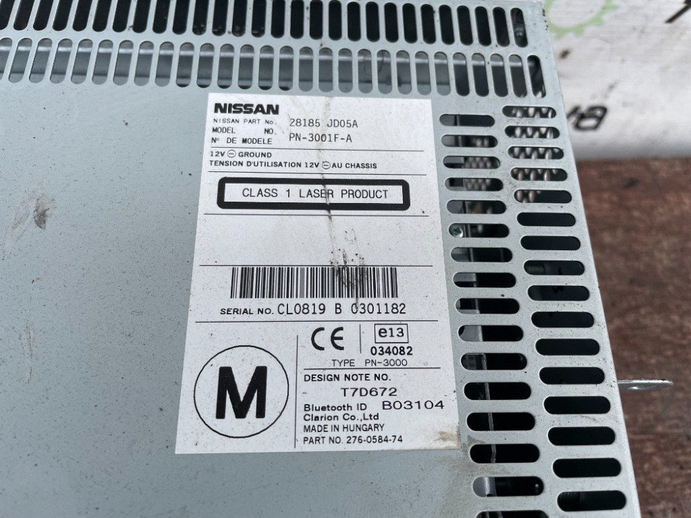 Автомагнитола Nissan Qashqai 2007-2010 (28185JD05A) Ковель - зображення 3