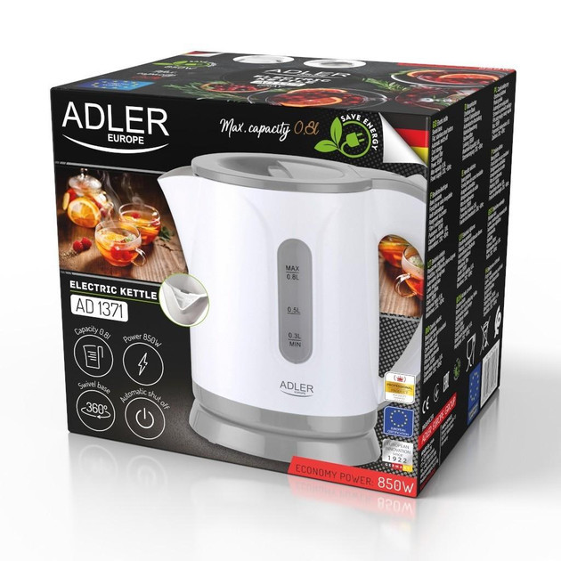 Электрочайник Adler AD-1371g 0.8 серый Киев - изображение 6