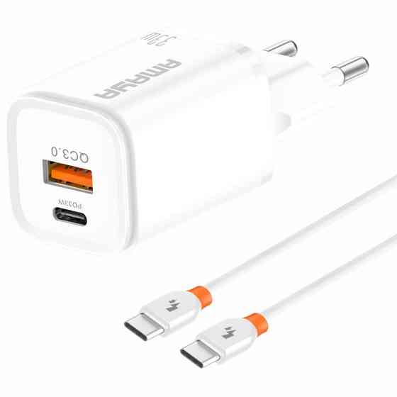 СЗУ Amaya E48D PD33W+QC3.0 (1USB-A/1C) + кабель Type-C to Type-C Херсон