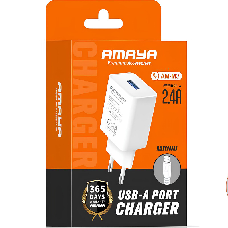 Уценка СЗУ Amaya M3 2.4A (1USB-A) + кабель USB to MicroUSB Херсон - зображення 2