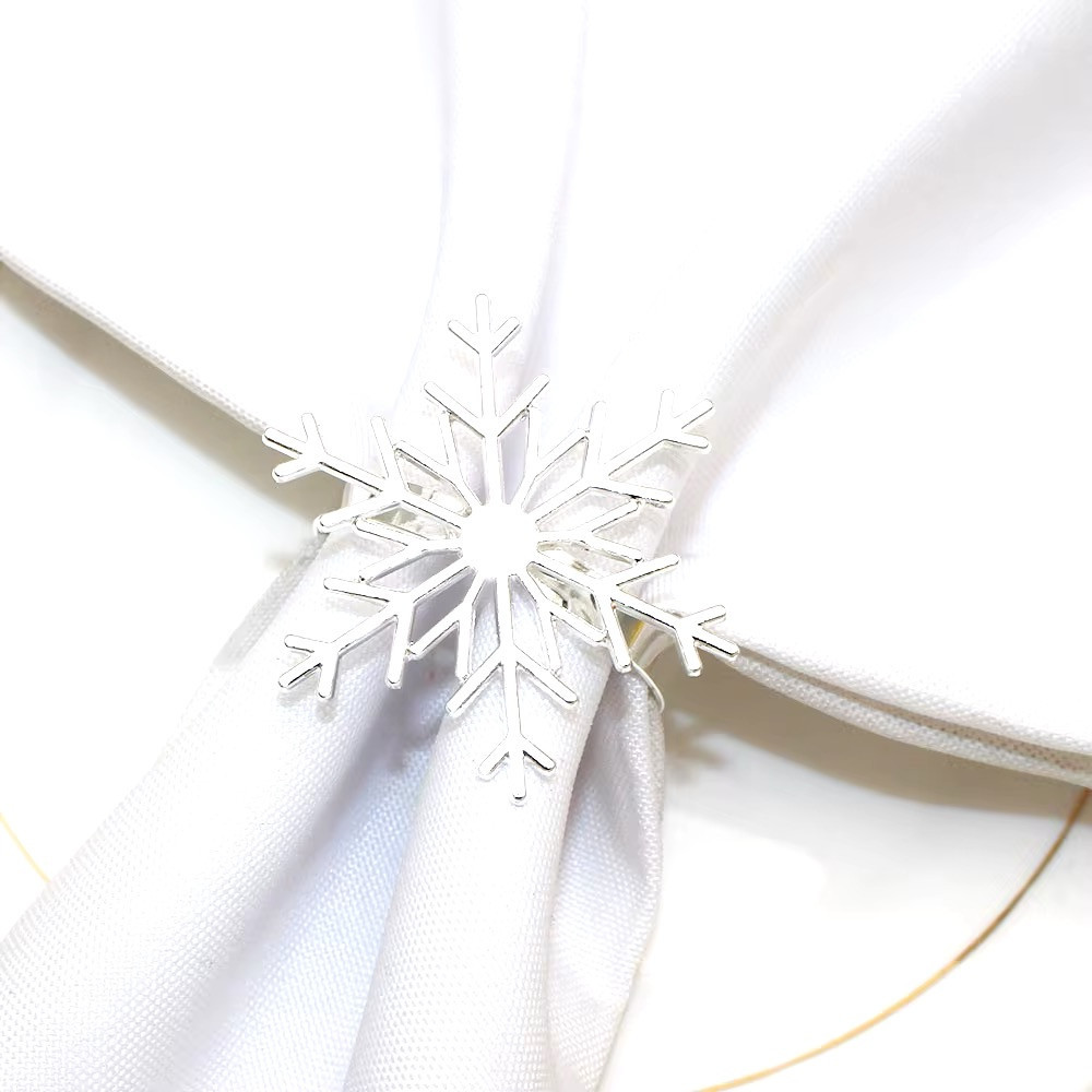 Набор колец для салфеток Leeseph Снежинки 6 шт Одеса - зображення 6