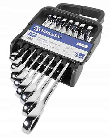 Набор ключей трещоточных комбинированных 8-19мм 8ед. СТАНДАРТ NGW8ST Харків