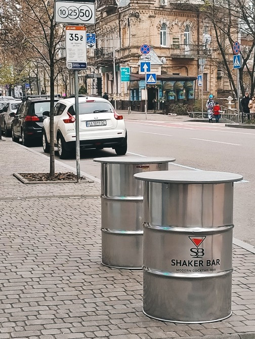 Стіл бочка з вашим логотипом для кафе, фудкорту | Брендовані бочки Київ - зображення 9