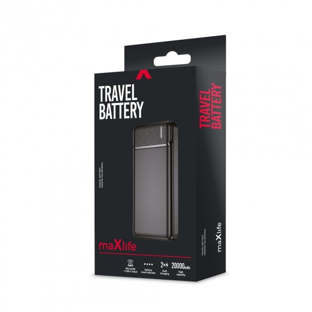 Повербанк Power bank Maxlife 15450 20000 mAh черный Киев - изображение 7