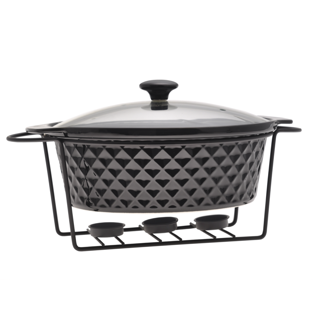 Мармит Kamille круглый с подставкой 3,5 л черный KM 6427 Одеса - зображення 10