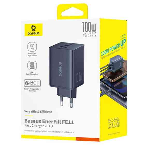 СЗУ Baseus EnerFill FE11 Fast Charger 100W (1USB-A/2C) (P101821) Херсон