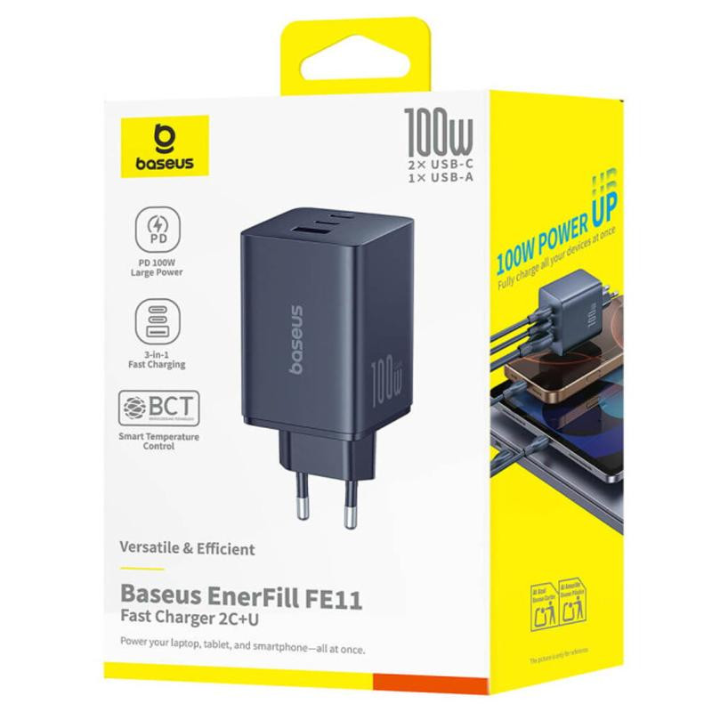 СЗУ Baseus EnerFill FE11 Fast Charger 100W (1USB-A/2C) (P101821) Херсон - изображение 4