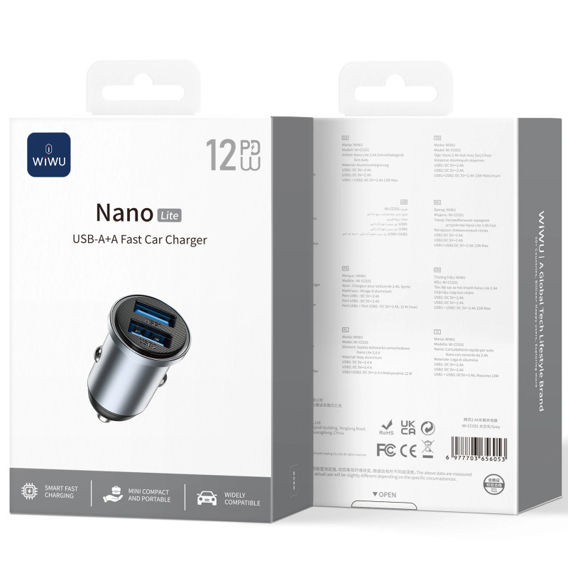АЗУ WIWU CC031 Nano Lite 12W (2USB-A) Херсон - изображение 2