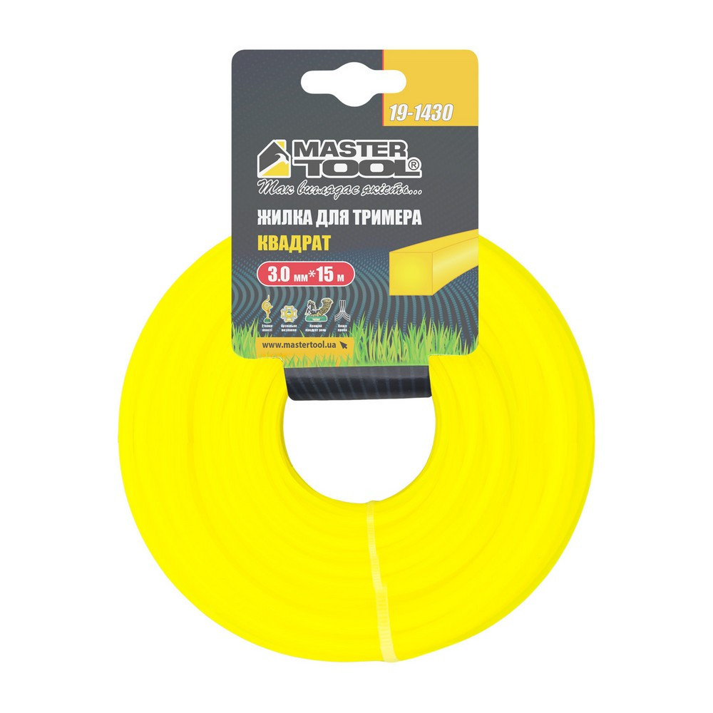 Леска для триммера MASTERTOOL КВАДРАТ 3,00 мм 15 м 19-1430 Харьков - изображение 2