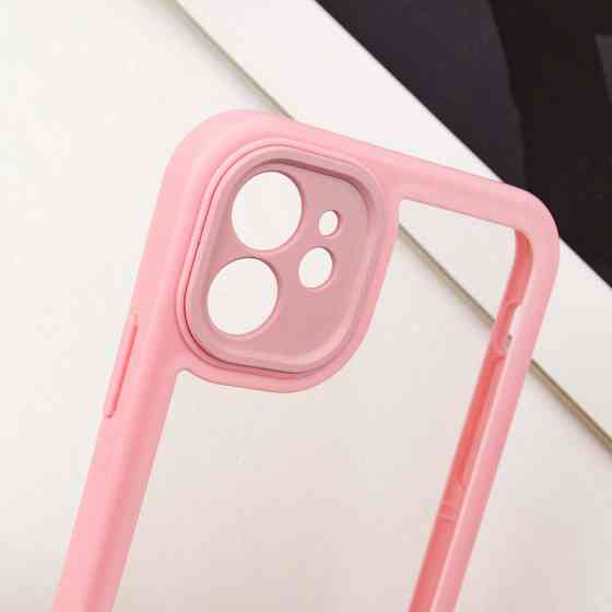 TPU чехол Transparent + Colour 1,5mm для Apple iPhone 12 (6.1") Херсон
