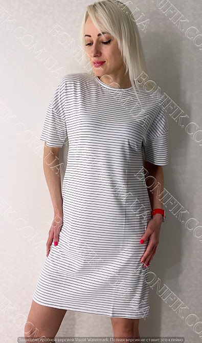 Женское домашнее платье в полосочку "Strip Life" (16154) (арт. 1638) Кривий Ріг - зображення 1