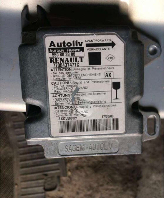 Б/у блок управления airbag Renault Scenic 1, 7700437471, 550803800 Кропивницкий - изображение 1