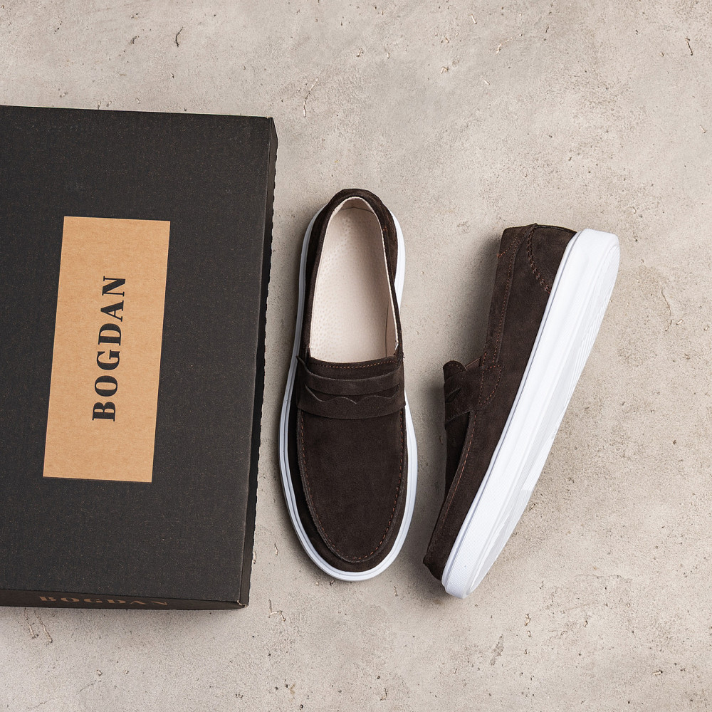 Мужские кожаные лоферы Urban Style Chocolate Київ - зображення 10