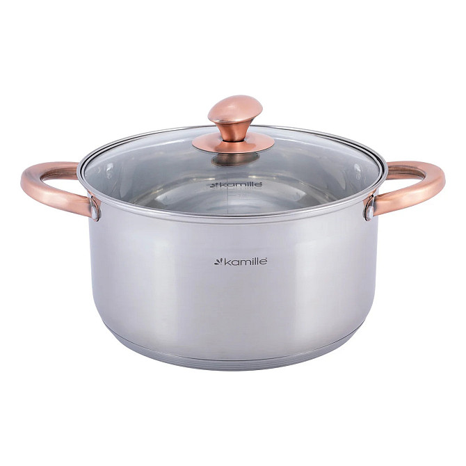 Каструля зі скляною кришкою Kamille KM-4934 5 л 24 см Київ - зображення 1