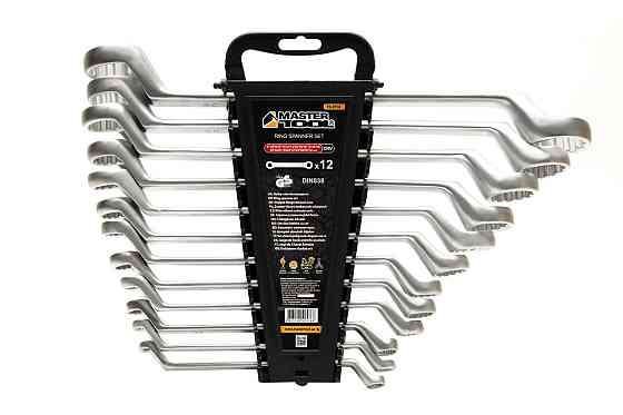 Ключи накидные MASTERTOOL SATIN FINISH набор 12 шт (6–25/27/28/30/32 мм) CrV DIN 838 72-3112 Харьков