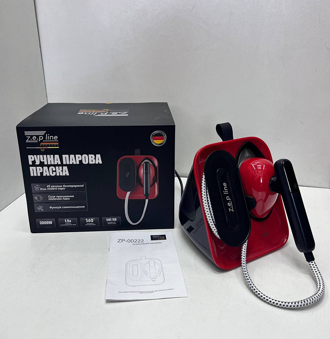 Утюг паровой ручной Zepline ZP-00222 Red 3000 Вт красный Киев - изображение 5