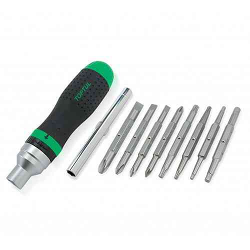 Трещоточная отвертка-битодержатель 1/4" TOPTUL 19-в-1 GAAR1002 Харків