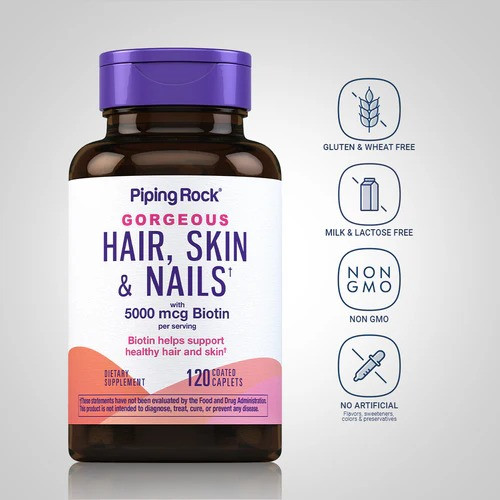 Ультра-комплекс вітамінів з біотином 5000 мкг для волосся, шкіри та нігтів, 120 капсули США. Тернополь - изображение 6