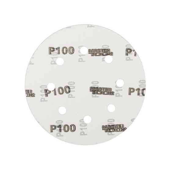 Круг шлифовальный на липучке MASTERTOOL 180 мм/8 отв P100 набор 5 шт 08-1810-H Харків