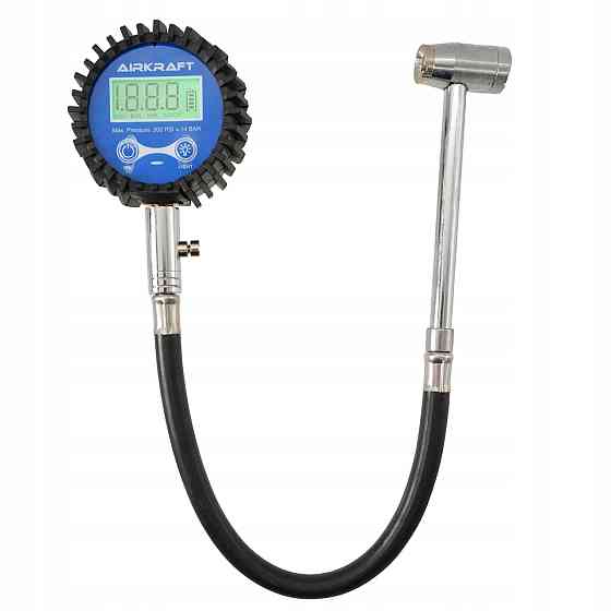 Цифровой автомобильный манометр для проверки давления в шинах со шлангом AIRKRAFT STG-34 Харків