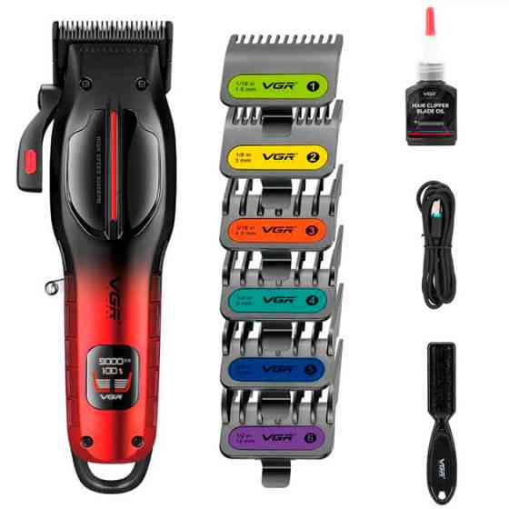Машинка для стрижки аккумуляторная VGR V-026 RED 7 Вт красная Киев