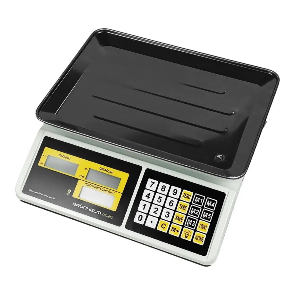 Весы торговые Grunhelm GSC-055 50 кг Київ - зображення 1