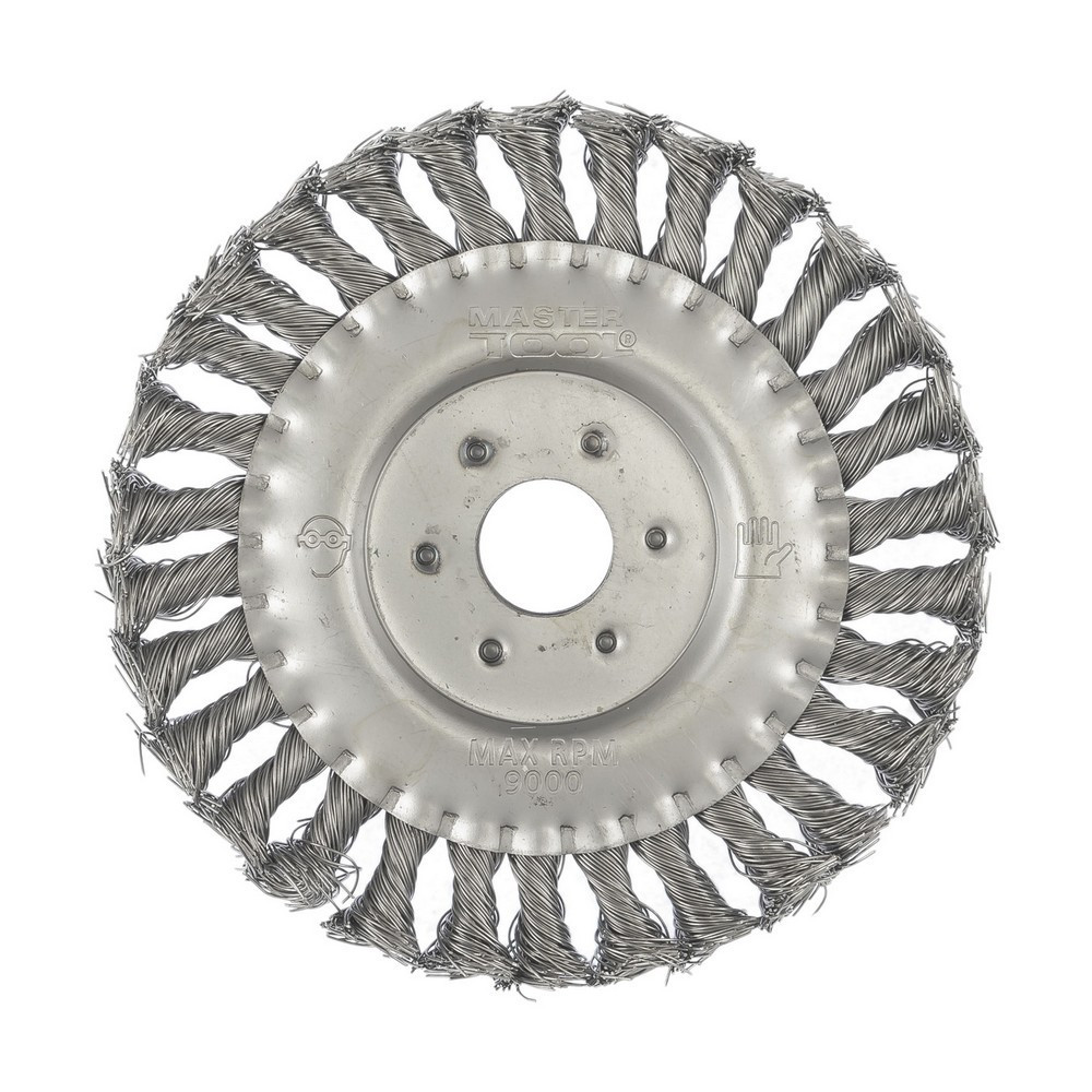 Щетка дисковая MASTERTOOL из плетеной проволоки Ø 150х22.2 мм 19-9015 Харьков - изображение 2