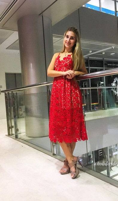 Сукня червоного кольору, мереживо, Self Portrait. Одесса - изображение 6